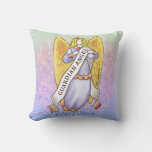 Christian Guardian Angel Throw Pillow