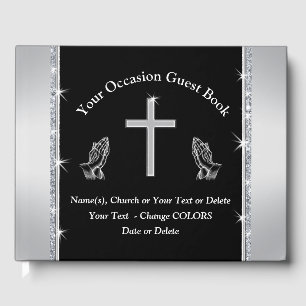 Christian Guest Book for Any Occasion and Colors
