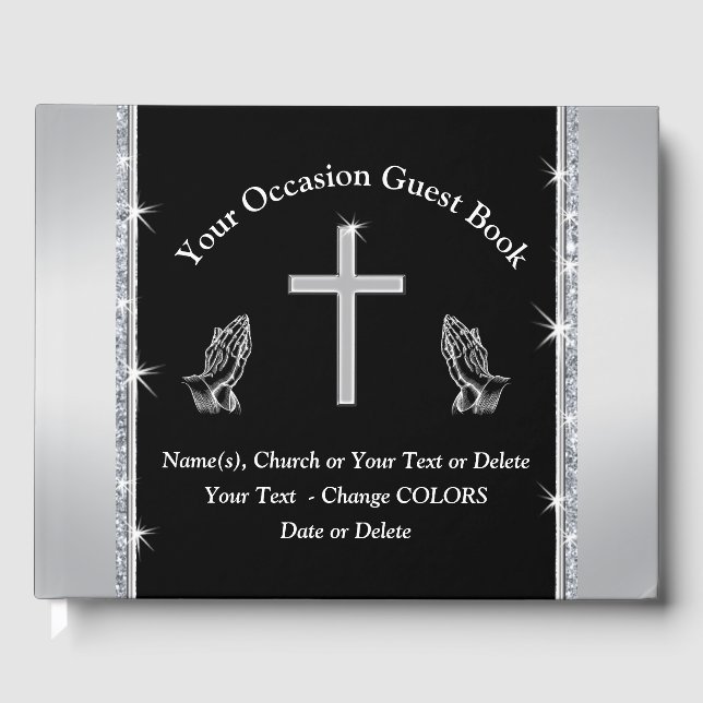 Christian Guest Book for Any Occasion and Colors (Front)