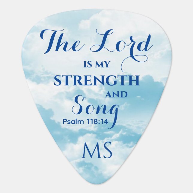 Christian Guitar Pick with Bible Verse (Front)