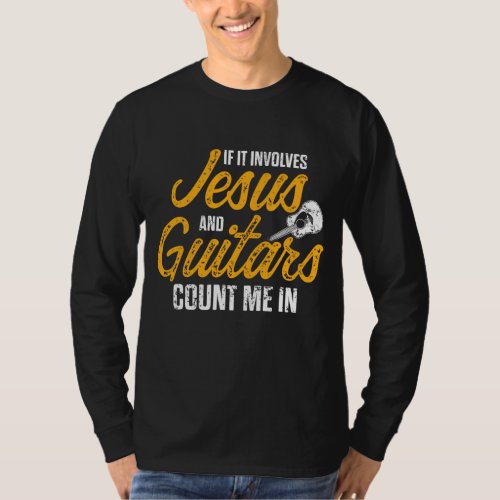 Christian Guitarist Jesus Church Worship Guitar Pl T_Shirt