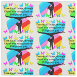 CHRISTIAN GYMNAST INSPIRATIONAL BIBLE DESIGN FABRIC