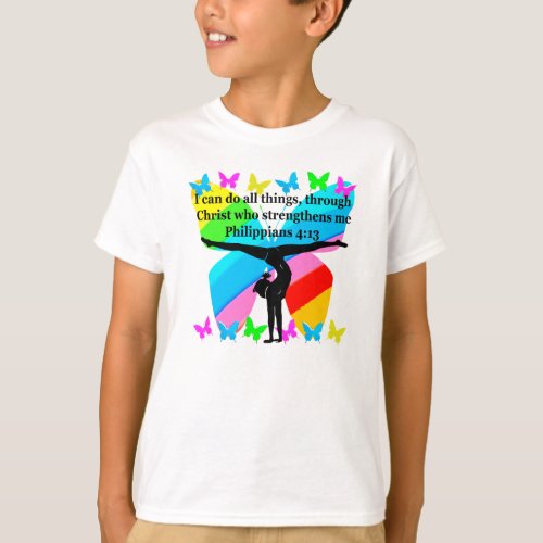 CHRISTIAN GYMNAST INSPIRATIONAL BIBLE DESIGN T_Shirt