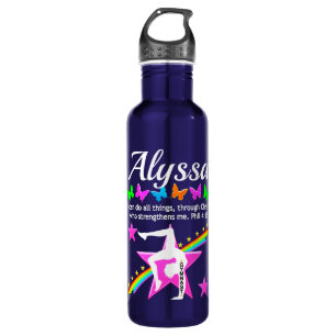 CHRISTIAN GYMNAST PRAYER PERSONALIZED WATER BOTTLE