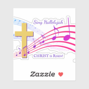 Christian HALLELUJAH CHRIST IS RISEN Easter Sticker