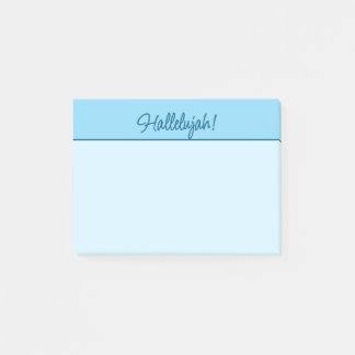 Christian Hallelujah Sticky Notepad in Blue