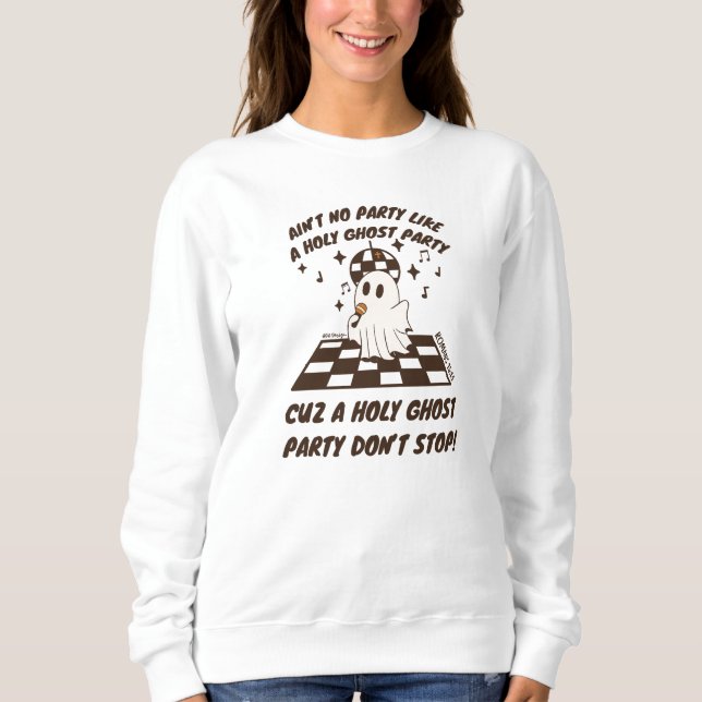 Christian Halloween cute Holy ghost sweatshirt (Front)