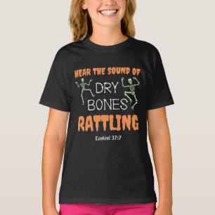 Christian Halloween DRY BONES RATTLING Kids T-Shirt