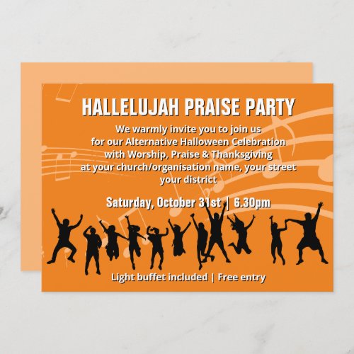Christian Halloween PRAISE PARTY Invitation