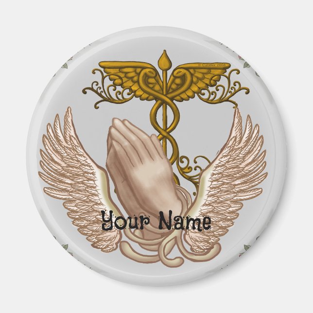 Christian Hands Nurse  Magnet (Front)