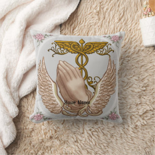 Christian Hands Nurse Throw Pillow