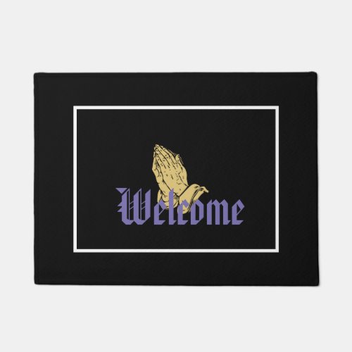 Christian Hands of Prayer Door Mat