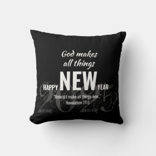 Christian HAPPY NEW YEAR 2025 God New Thing Throw Pillow