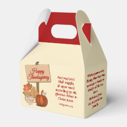 Christian HAPPY THANKSGIVING Favor Boxes