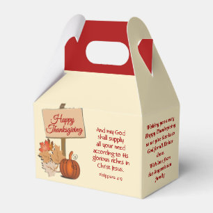 Christian HAPPY THANKSGIVING Favor Boxes
