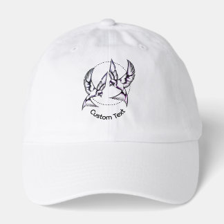 Christian hat, swallows, geometric hat