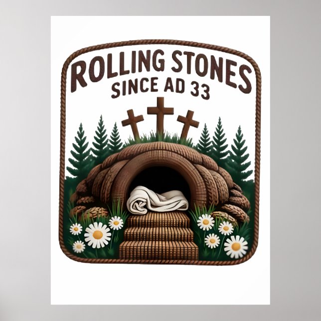 Christian He is Risen Faux Poster (Front)