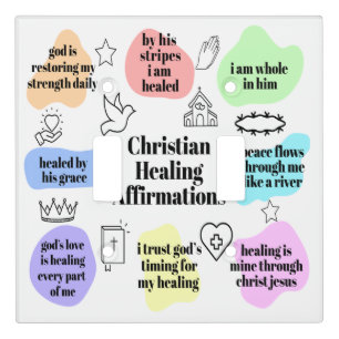 Christian Healing Affirmations Light Switch Cover