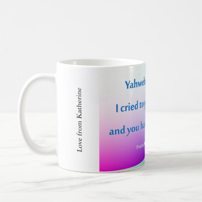 Christian Healing Gift Mug (Left)