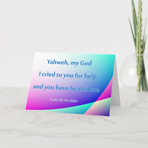 Christian Healing Quote Card Get Well