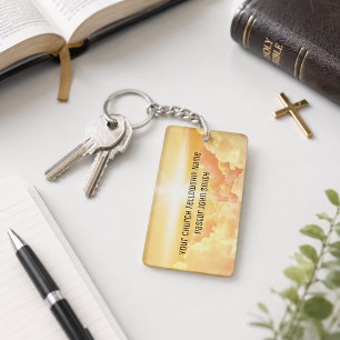 Christian Heavenly Cloud Church Business Keychain