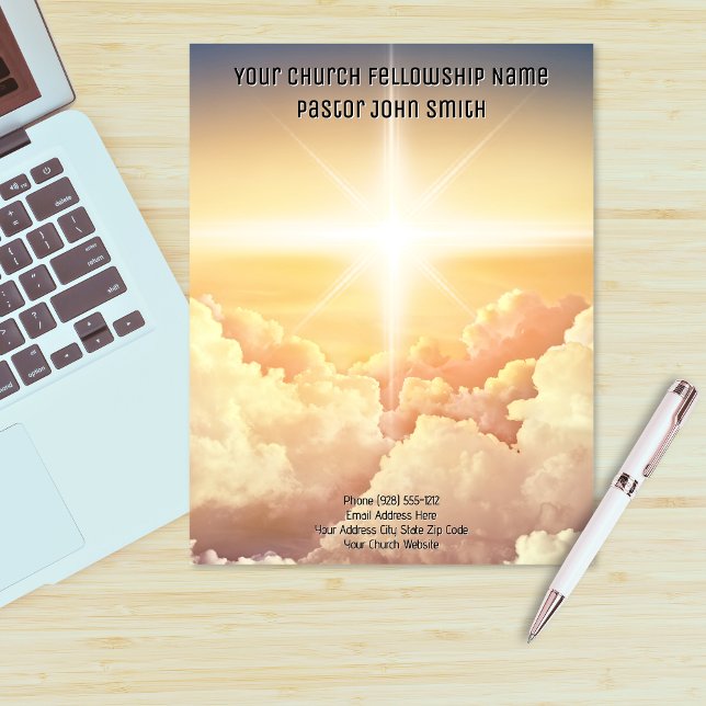 Christian Heavenly Cloud Church Business  Letterhead (Christian Heavenly Cloud Church Business Letterhead)