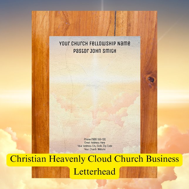 Christian Heavenly Cloud Church Business  Letterhead (Creator Uploaded)