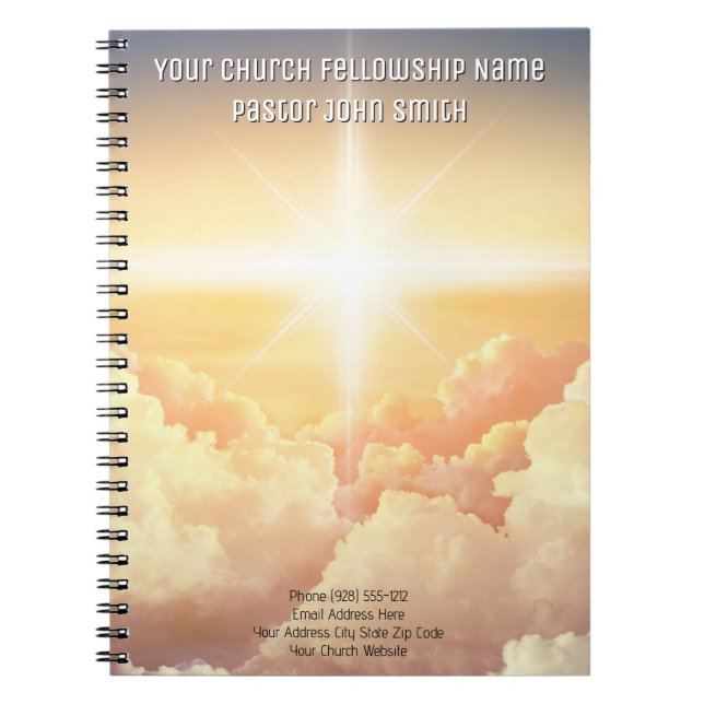Christian Heavenly Cloud Church Business  Notebook (Front)
