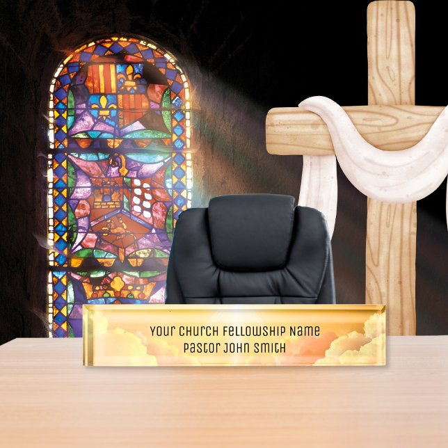Christian Heavenly Cloud Church  Desk Name Plate (Creator Uploaded)
