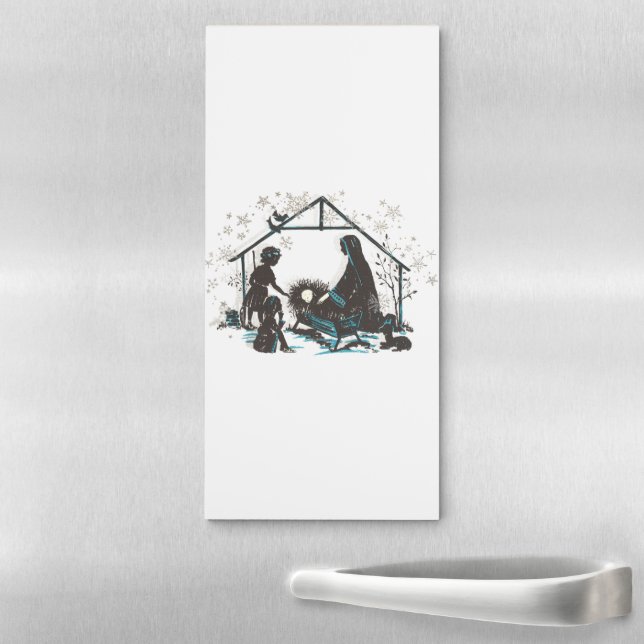 Christian Holy Baby Jesus Christmas Nativity Scene Magnetic Notepad (In Situ)