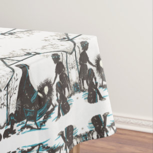 Christian Holy Baby Jesus Christmas Nativity Scene Tablecloth