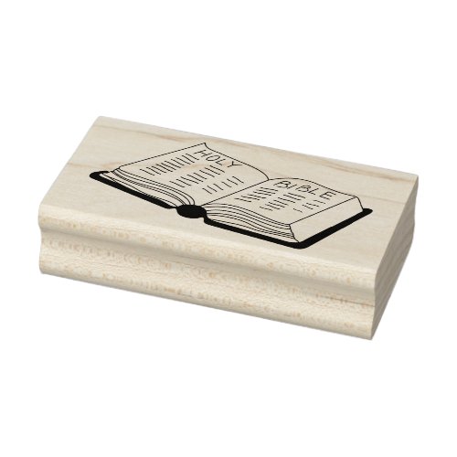 Christian Holy Bible Wooden Rubber Art Stamp