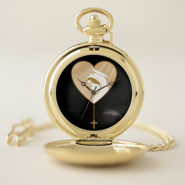 Christian Holy Rosary Pocket Watch (Inside)