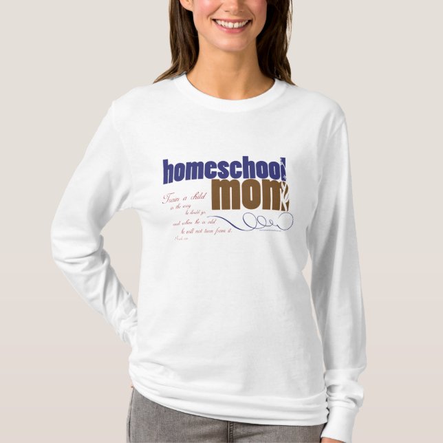 Christian homeschool t-shirt - Homeschool Mom (Front)