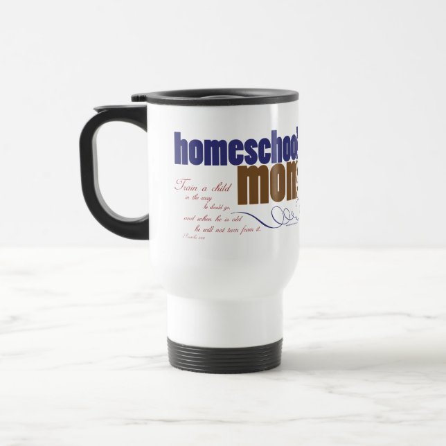 Christian homeschool travel mug - Homeschool Mom (Left)