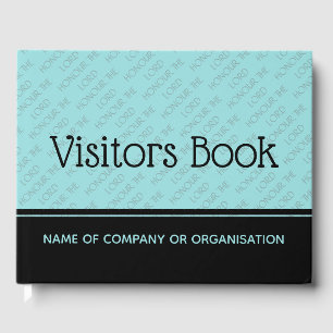 Christian HONOR THE LORD Personalized Visitors Guest Book