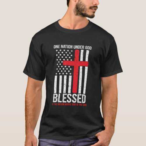 Christian Hoodie Religious Cross Blessed American  T_Shirt