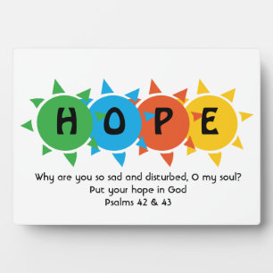 Christian HOPE IN GOD Suicide Prevention CUSTOM Plaque