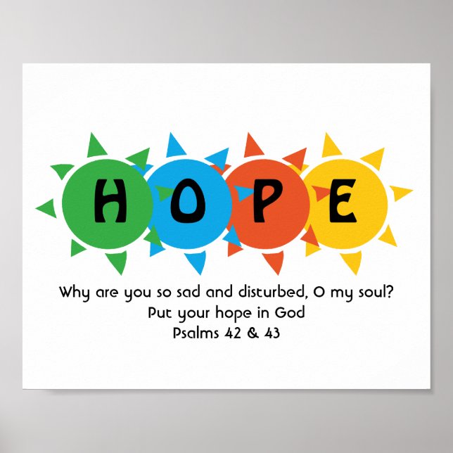 Christian HOPE IN GOD Suicide Prevention CUSTOM Poster (Front)