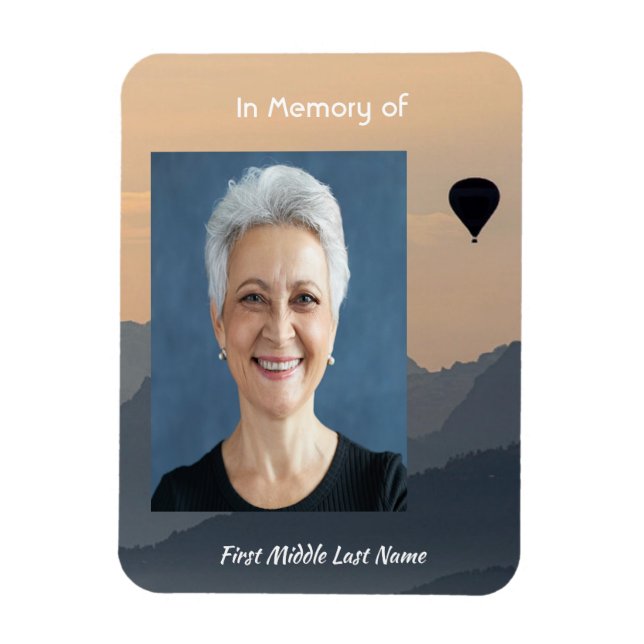 Christian Hot Air Balloon Memorial Keepsake  Magnet (Vertical)