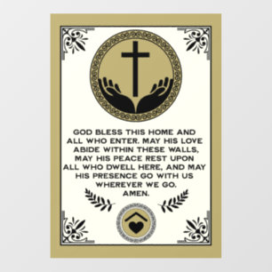 Christian House Blessing Wall Decal