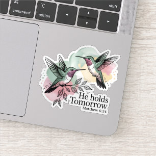 Christian Hummingbird Bible Verse Sticker