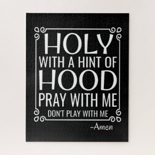 Christian Humor Holy and Hood Jigsaw Puzzle