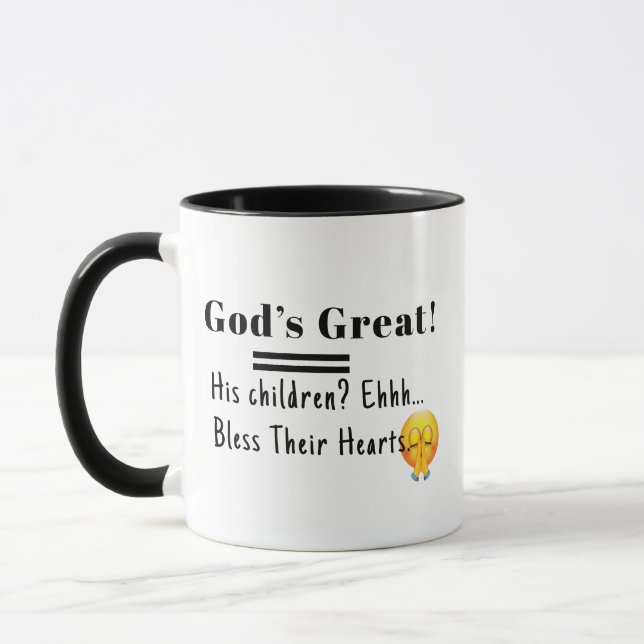 Christian Humor Sassy Mug - Funny Coffee Cup (Left)