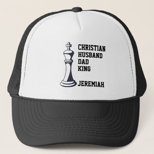 CHRISTIAN HUSBAND DAD Chess King Trucker Hat