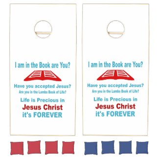 Christian I Am In The Book Are You Cornhole Set