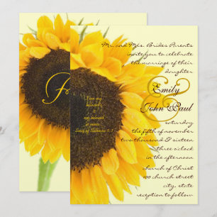 Christian I Am My Beloved Sunflower Wedding Invite
