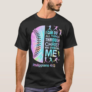 Christian I Can Do All Things Through Jesus Tie Dy T-Shirt
