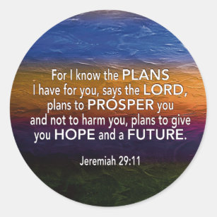 Christian I KNOW THE PLANS Jeremiah 29:11 Classic Round Sticker