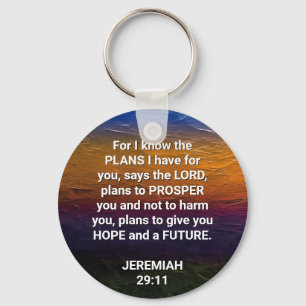 Christian I KNOW THE PLANS Jeremiah 29:11 Keychain